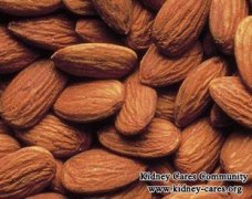 Kidney function 8%, Creatinine 4.16, Almonds