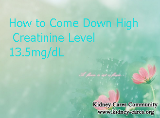 What Can We Do To Make Creatinine Level 13.5 Come Down