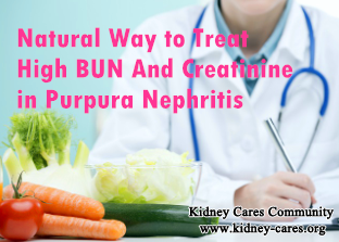 Natural Way to Treat High BUN And Creatinine in Purpura Nephritis