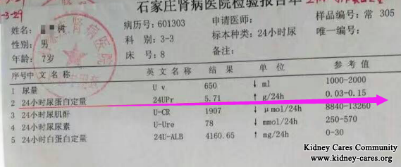   Nephrotic Syndrome:Proteinuria 5.71g Is Reduced To 0.07g