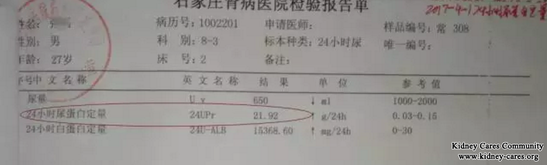 Proteinuria Increases To 21g from 3g Due to Wrong Medicine